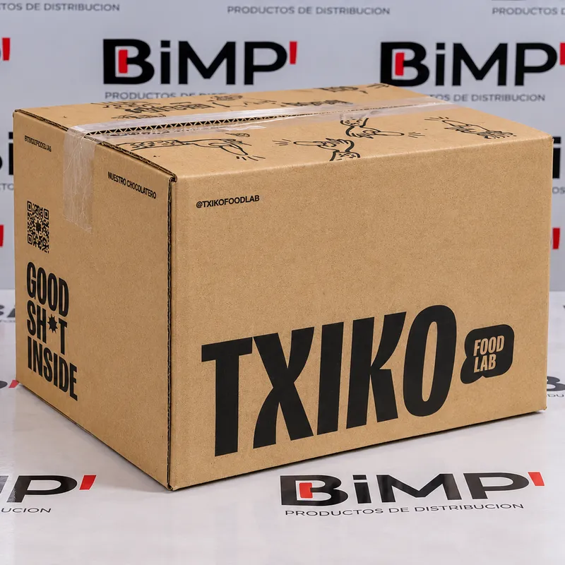 Caja de cartón B1 para envíos serigrafiada con el logo del cliente