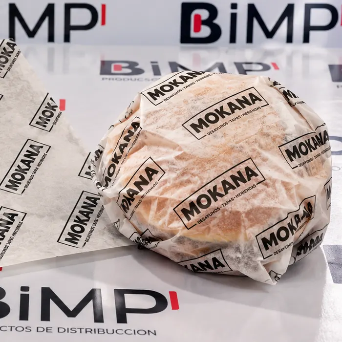 Papel antigrasa impreso con logo