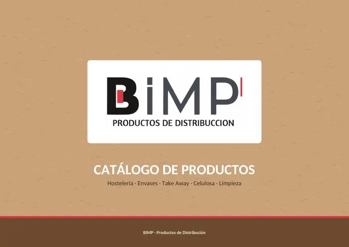 Portada del catálogo de productos BIMP